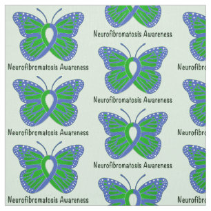 Neurofibromatosis Butterfly Awareness Ribbon Fabric