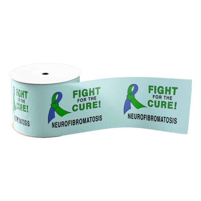 Neurofibromatosis Ribbon: Fight for the Cure! 3" Grosgrain Ribbon (Spool)
