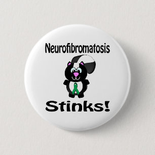 Neurofibromatosis Stinks Skunk Awareness Design 6 Cm Round Badge