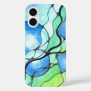 Neurographic art full of meaning, colour, and calm iPhone 16 case