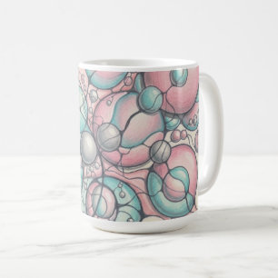 Neurographic Art T-Shirt Mint Pink Abstract Sphere Coffee Mug