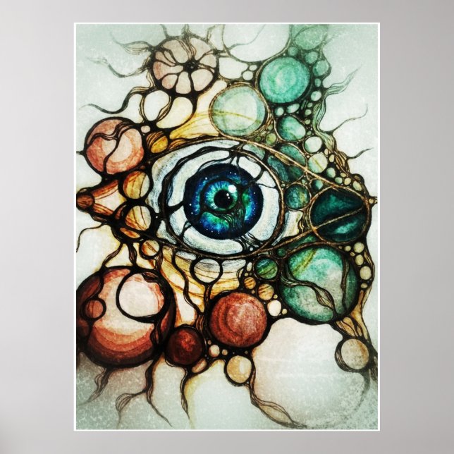 Neurographic Eye Perception Abstract Poster (Front)