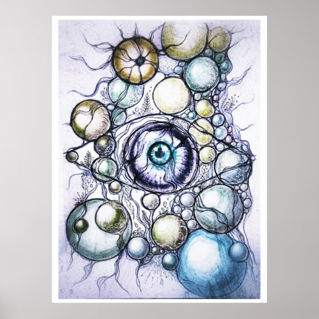 ​Neurographic Eye Perception Abstract Poster (Front)