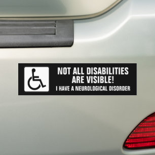 NEUROLOGICAL DISORDER Awareness Bumper Sticker