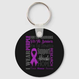 Neurological Sickness Awareness For Warriors Fight Key Ring