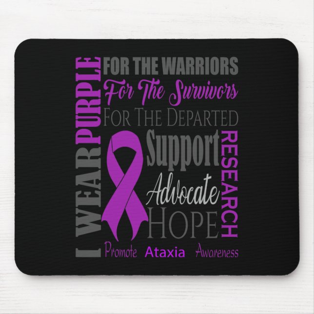Neurological Sickness Awareness For Warriors Fight Mouse Pad (Front)