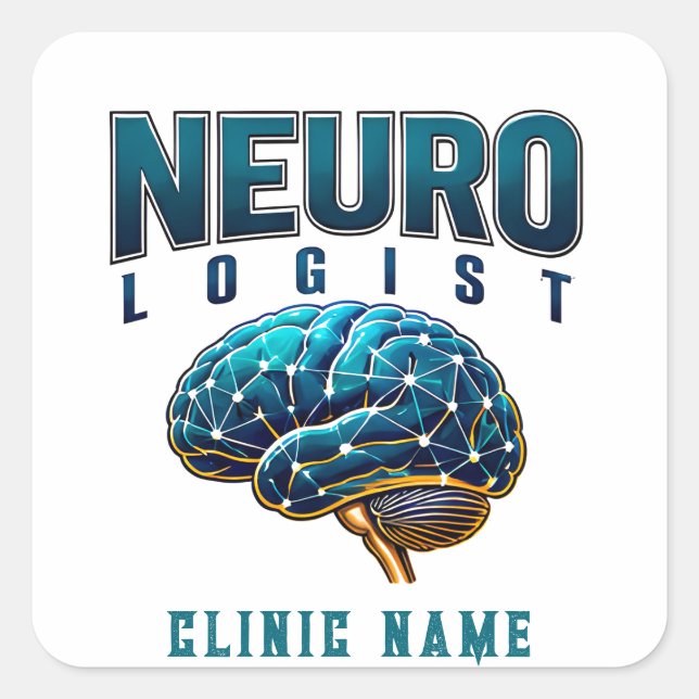 Neurologist Brain Medical Design Square Sticker (Front)