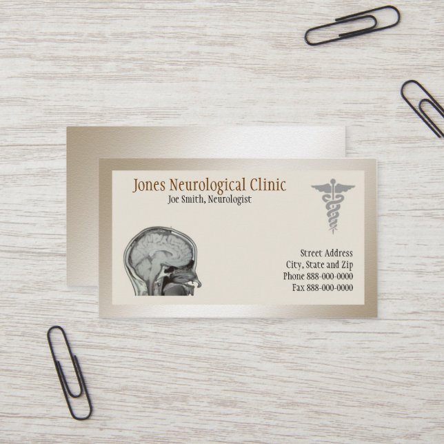 Neurologist Business Card (Front/Back In Situ)