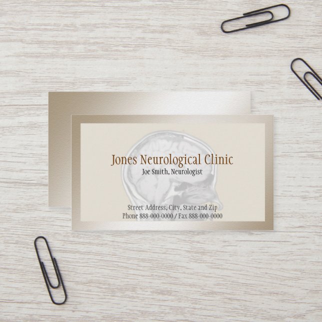 Neurologist Business Card (Front/Back In Situ)
