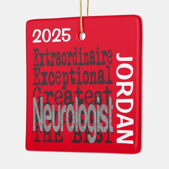Neurologist Extraordinaire CUSTOM Ceramic Ornament (Left)