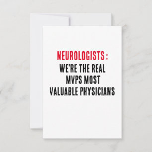 Neurologists: We're the real MVPs—Most Valuable Thank You Card