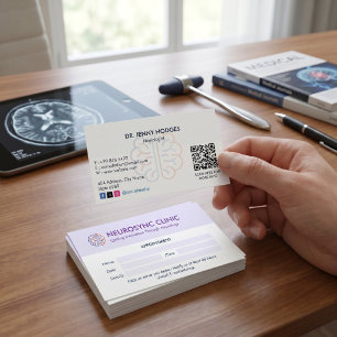 Neurology Clinic Business Clean Appointment Card