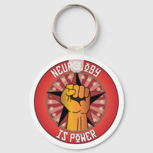 Neurology Is Power Key Ring