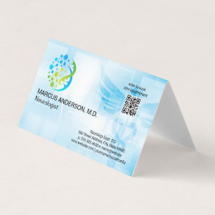 Neurology Logo Medical Background Business Card