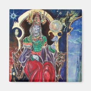 NEUROMANCER, blue red Magnet