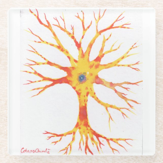 Neuron Glass Coaster (Front)