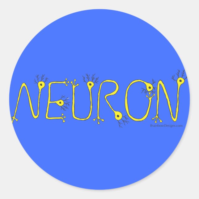 Neuron Sticker - Blue and Yellow (Front)