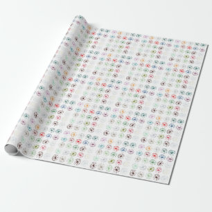 Neuronal Abstract Multicolour Art Throw Pillow Wrapping Paper
