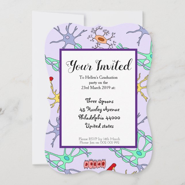 Neurons And Glia Invitation (Front)