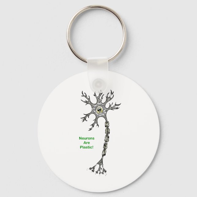Neurons Are Plastic! Key Ring (Front)