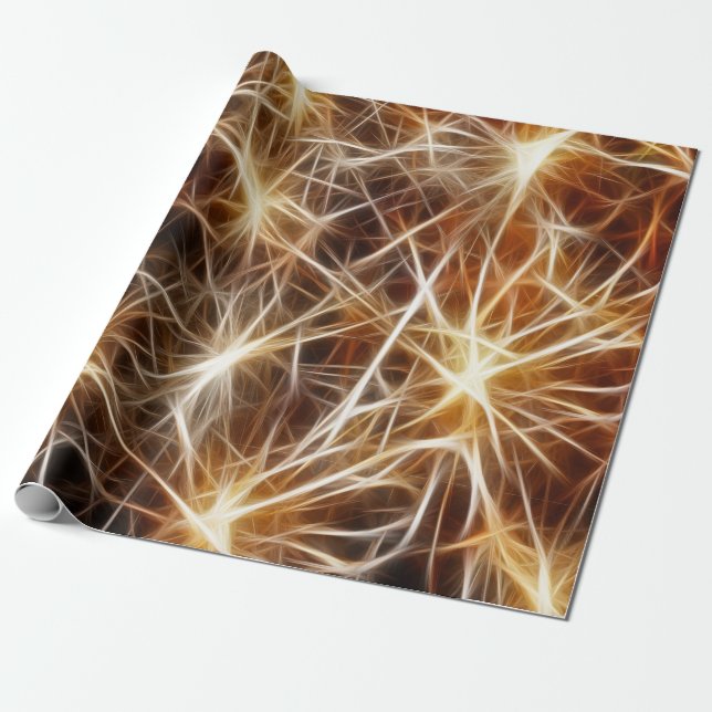 Neurons Medical Style Wrapping Paper (Unrolled)