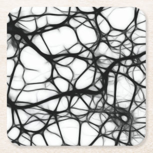 Neurons Square Paper Coaster