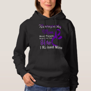 Neuropathy Awareness Mum Purple Ribbon Mother Supp Hoodie