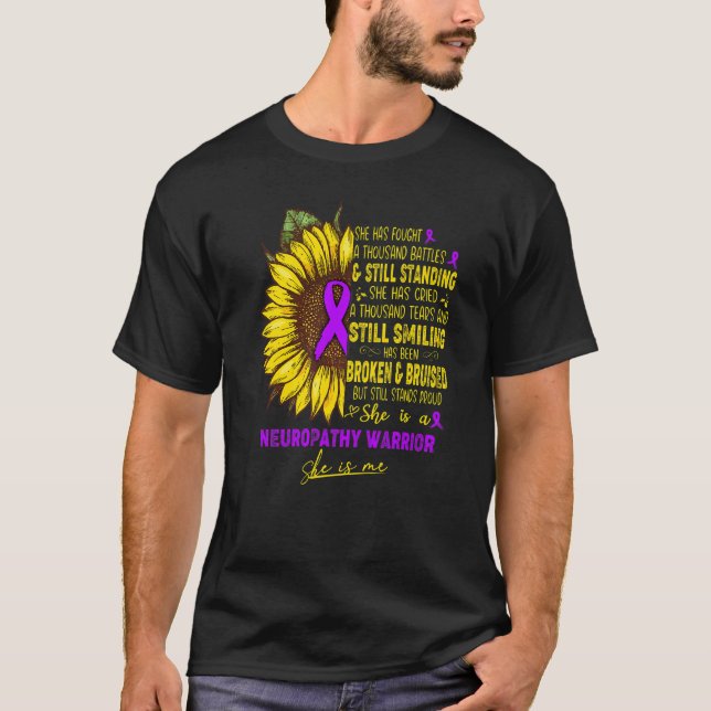 Neuropathy Awareness She Is A Neuropathy Warrior S T-Shirt (Front)