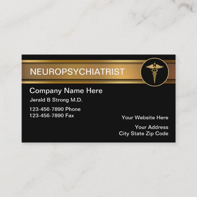 Neuropsychiatrist Business Cards (Front)
