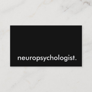 neuropsychologist. business card