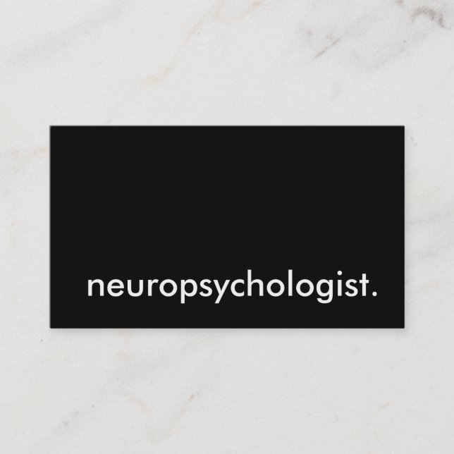 neuropsychologist. business card (Front)