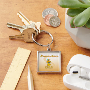 Neuroscience Chick Key Ring