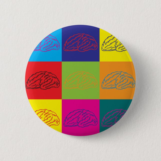 Neuroscience Pop Art 6 Cm Round Badge (Front)