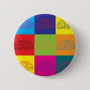 Neuroscience Pop Art 6 Cm Round Badge