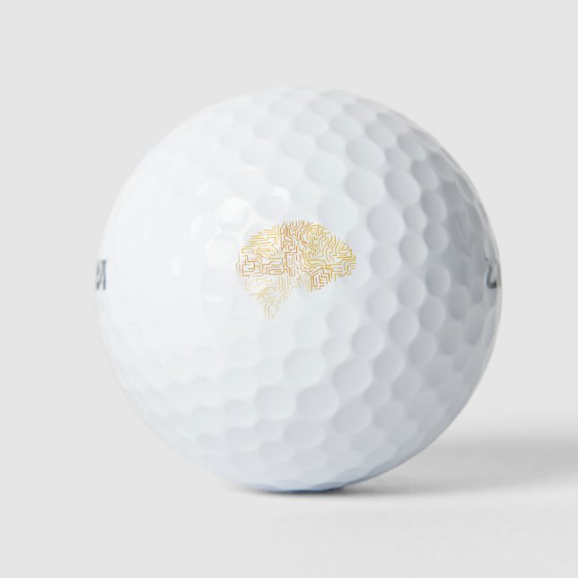 Neuroscience Superhuman Brain Gift Golf Balls (Front)