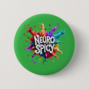 NEUROSPICY neurodiversity autism adhd dyslexia 6 Cm Round Badge