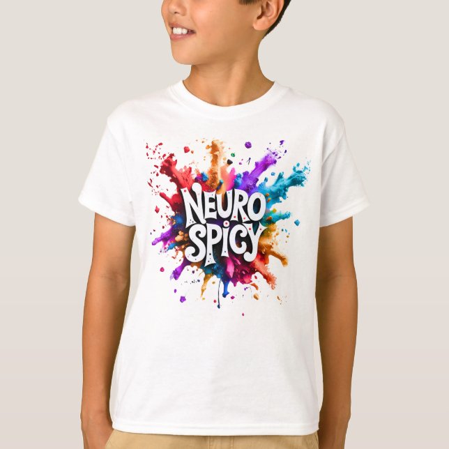 NEUROSPICY neurodiversity autism adhd dyslexia T-Shirt (Front)