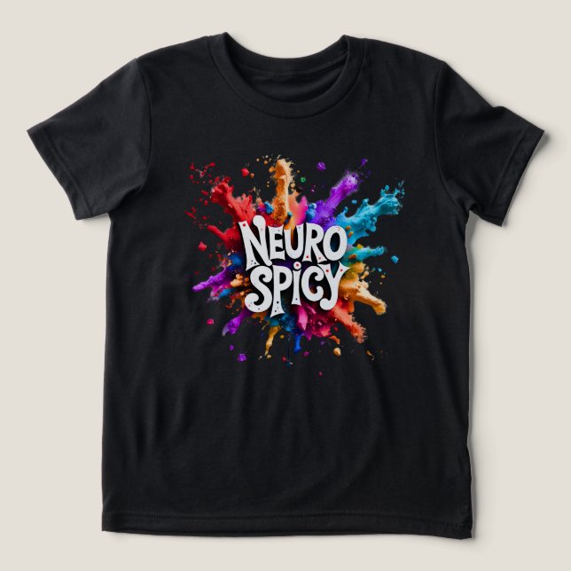 NEUROSPICY neurodiversity autism adhd dyslexia Tri-Blend Shirt (Design Front)