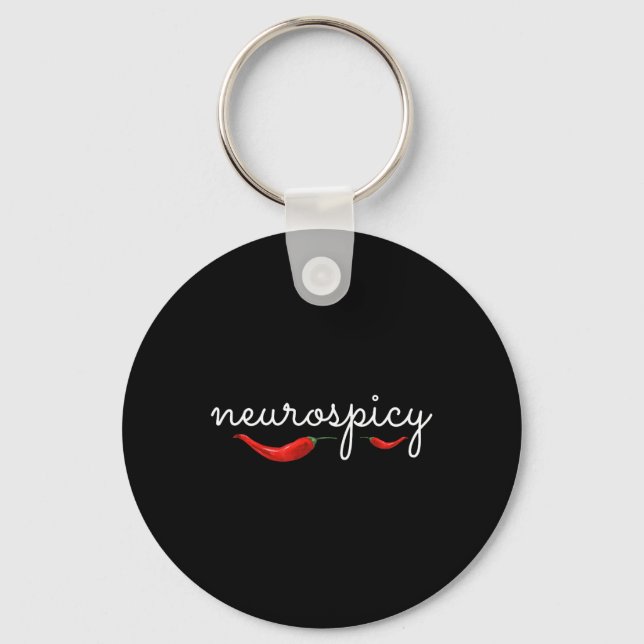 Neurospicy Neurotypical Neurodiversity Adhd Autism Key Ring (Front)