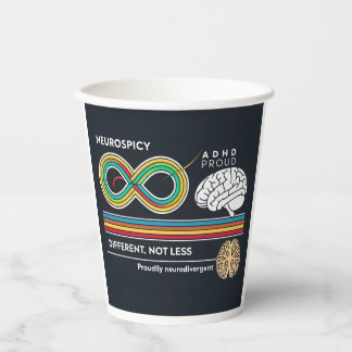 "Neurospicy Pride – Adult Autism & ADHD Awareness Paper Cups