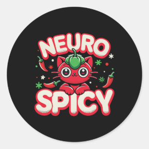 Neurospicy Shirt - Neurodivergent Adhd Asd Autism  Classic Round Sticker