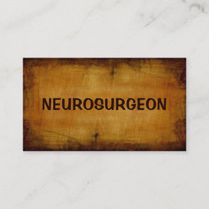 Neurosurgeon Antique Business Card