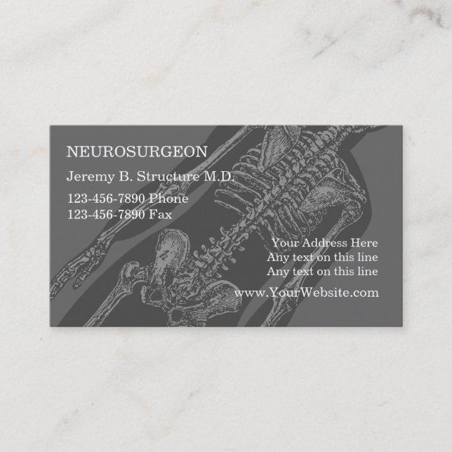Neurosurgeon Business Cards (Front)