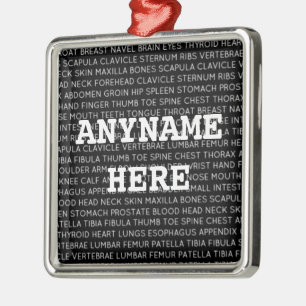 Neurosurgeon Medical Terminology Christmas Metal Tree Decoration