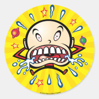 Neurotico Crybaby Cartoon Logo Sticker Two