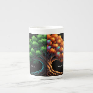 Neurotypical vs. Neurodiverse Bone China Mug