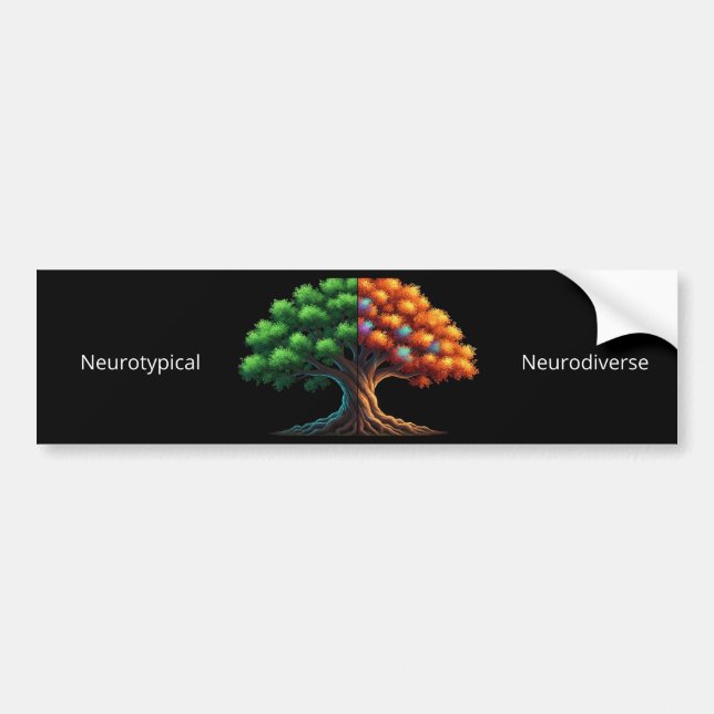 Neurotypical vs. Neurodiverse Bumper Sticker (Front)