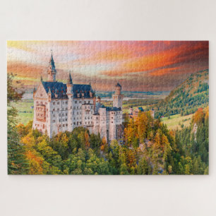 Neuschwainstein sunset in Germany, Bavaria puzzle