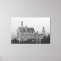 Neuschwanstein Castle Black and White Print