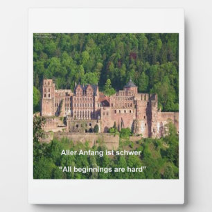 Neuschwanstein Castle Frankfurt & German Quote Plaque